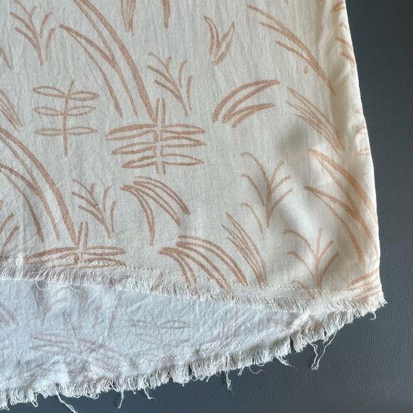 💠 Grade & Gather Square Neck Cream Apricot Tank Raw Edge Size M - Picture 6 of 9